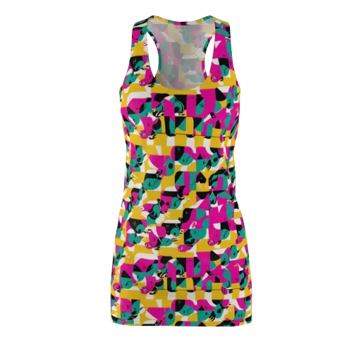 Parrot Parade on a Racerback Dress