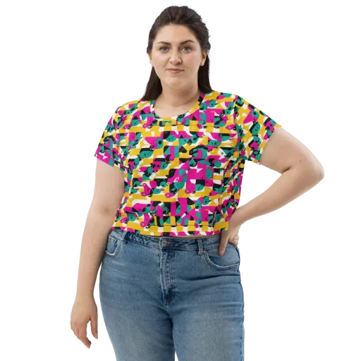 Parrot Parade on a Crop Tee