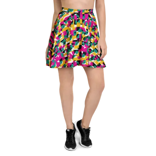 Parrot Parade on a Skater Skirt