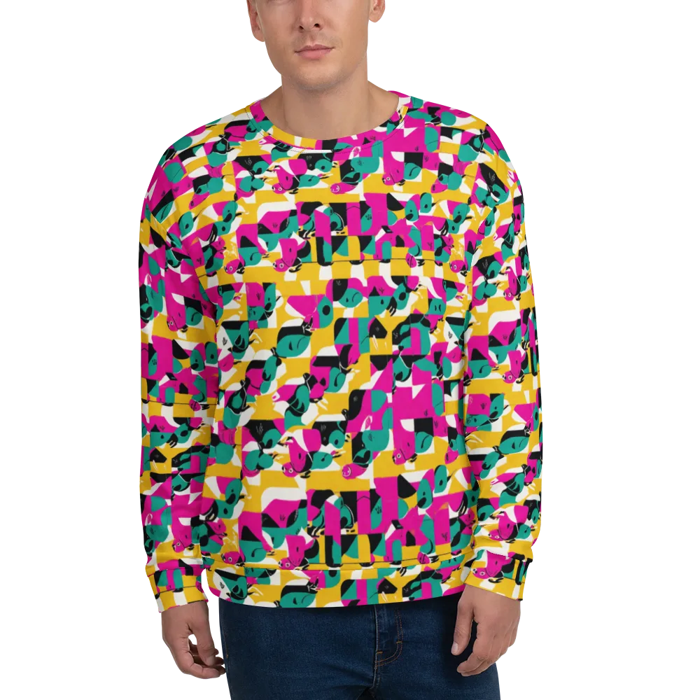 Parrot Parade on Sweatshirt — Front