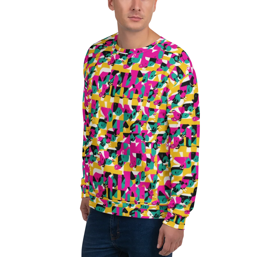 Parrot Parade on Sweatshirt — Left Front