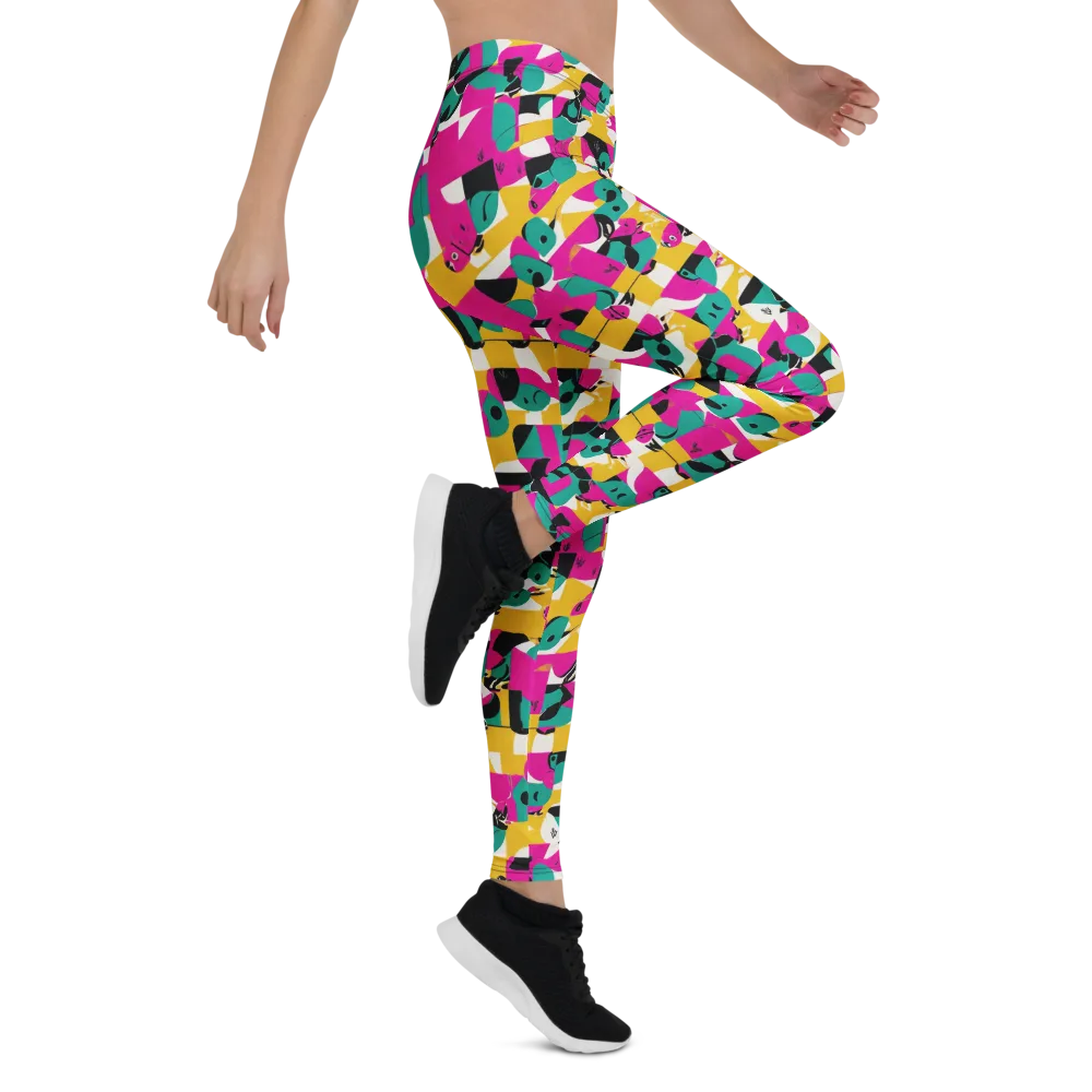 Parrot Parade on Leggings — Right