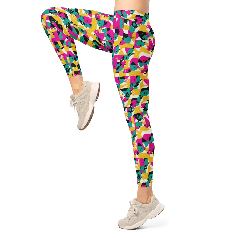 Parrot Parade on Leggings — Left