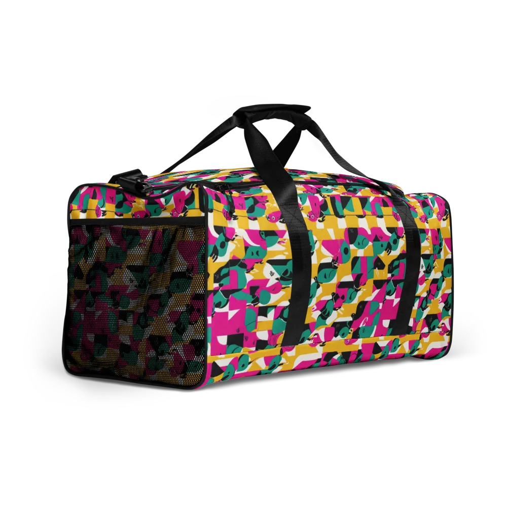 Parrot Parade on Duffle Bag — Right Front