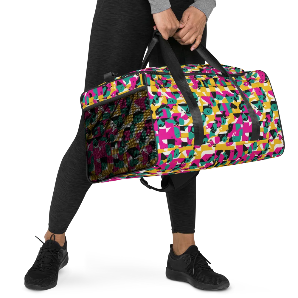 Parrot Parade on Duffle Bag — Right Front