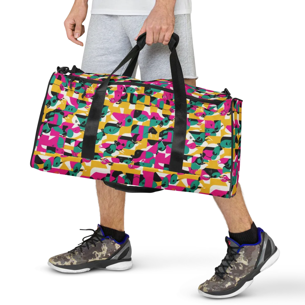 Parrot Parade on Duffle Bag — Front