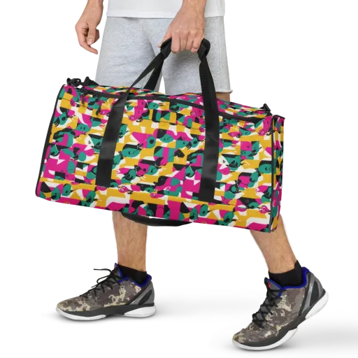 Parrot Parade on a Duffle Bag