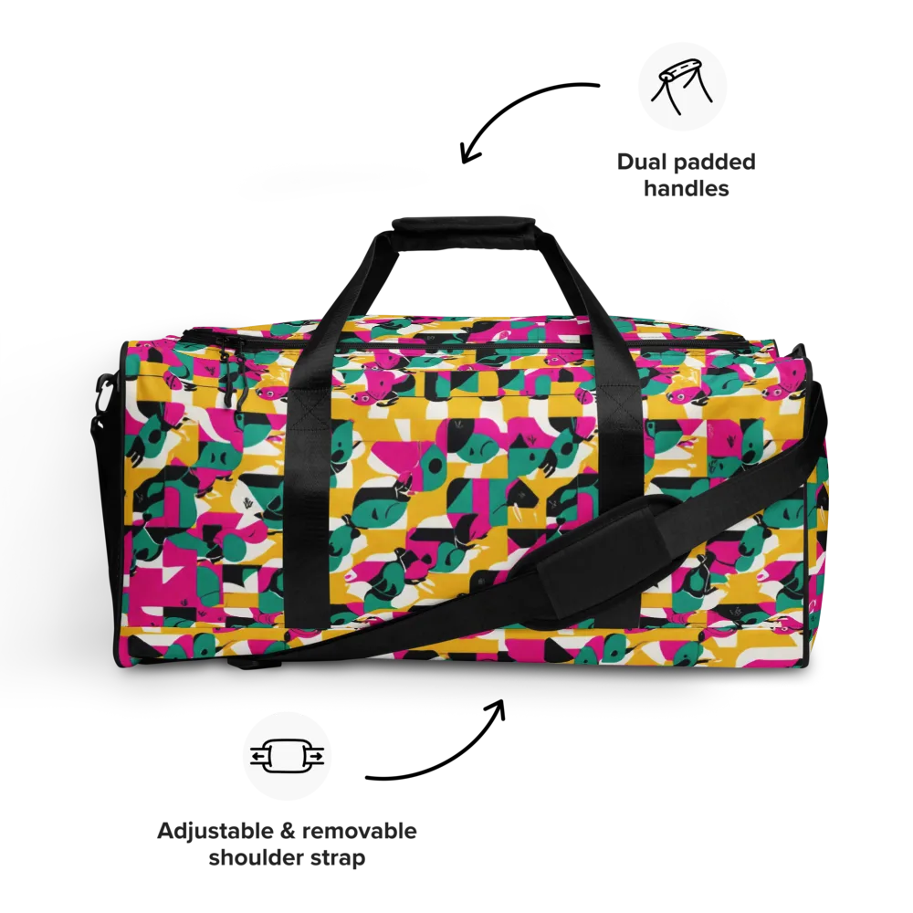 Parrot Parade on Duffle Bag — Front