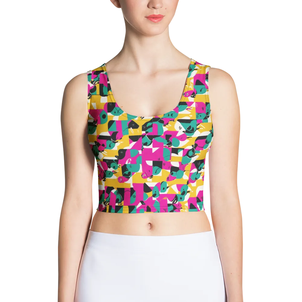 Parrot Parade on Crop Top — Front