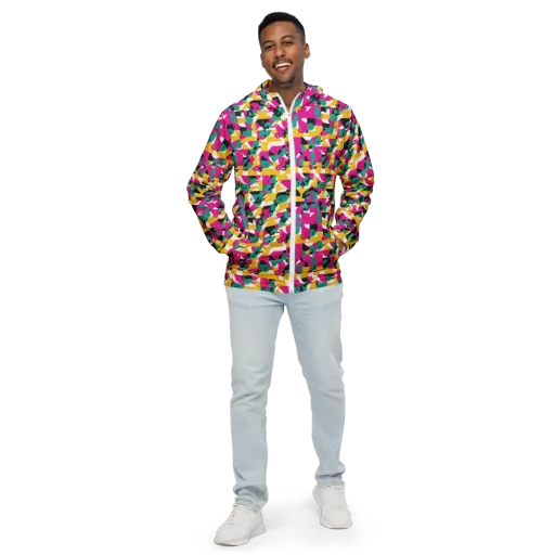 Parrot Parade on a Men's Windbreaker
