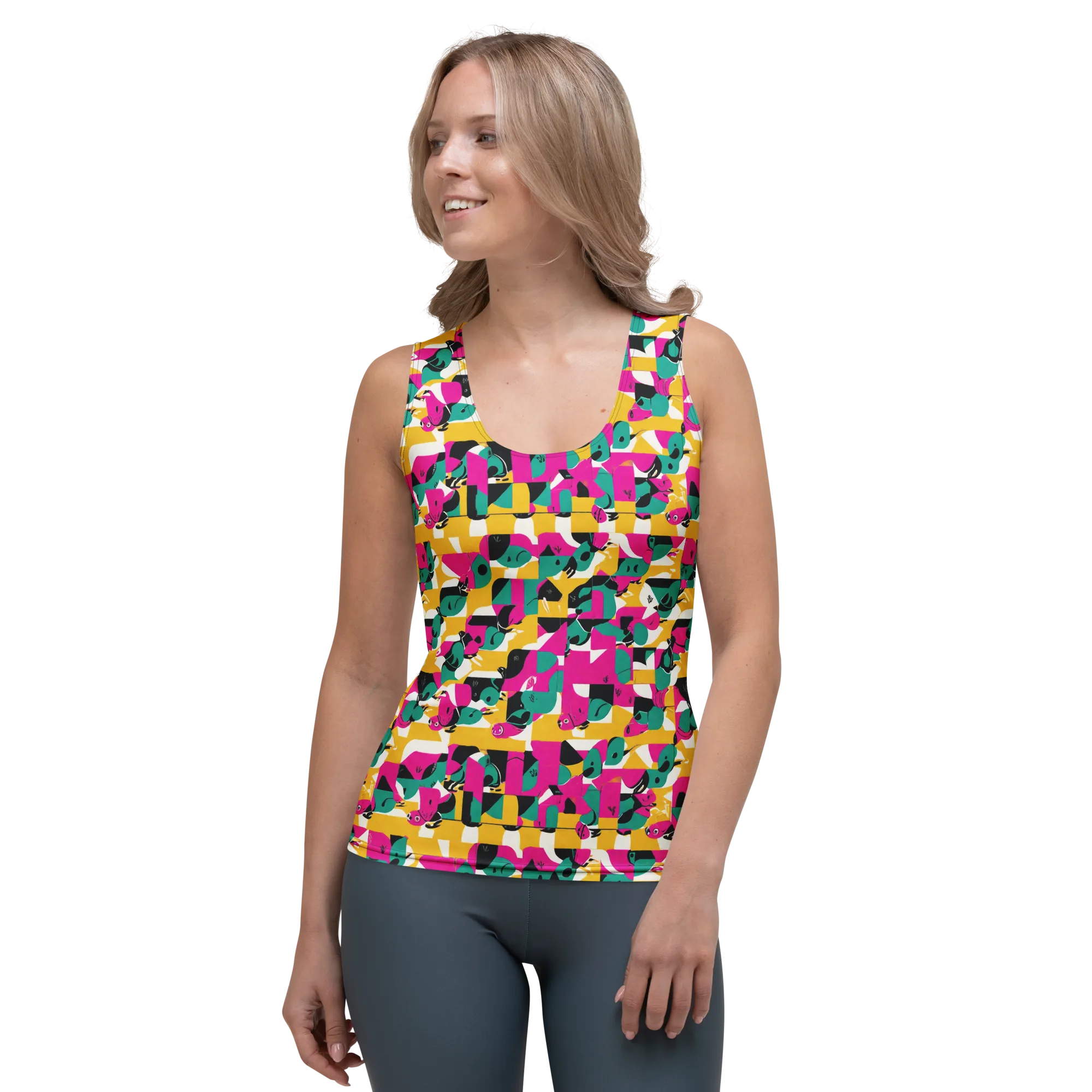 Parrot Parade on Women's Tank Top — Front