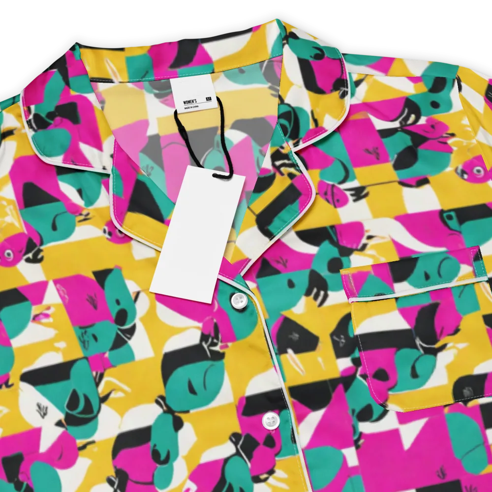 Parrot Parade on Women's Short Sleeve Pajama Top — Product details