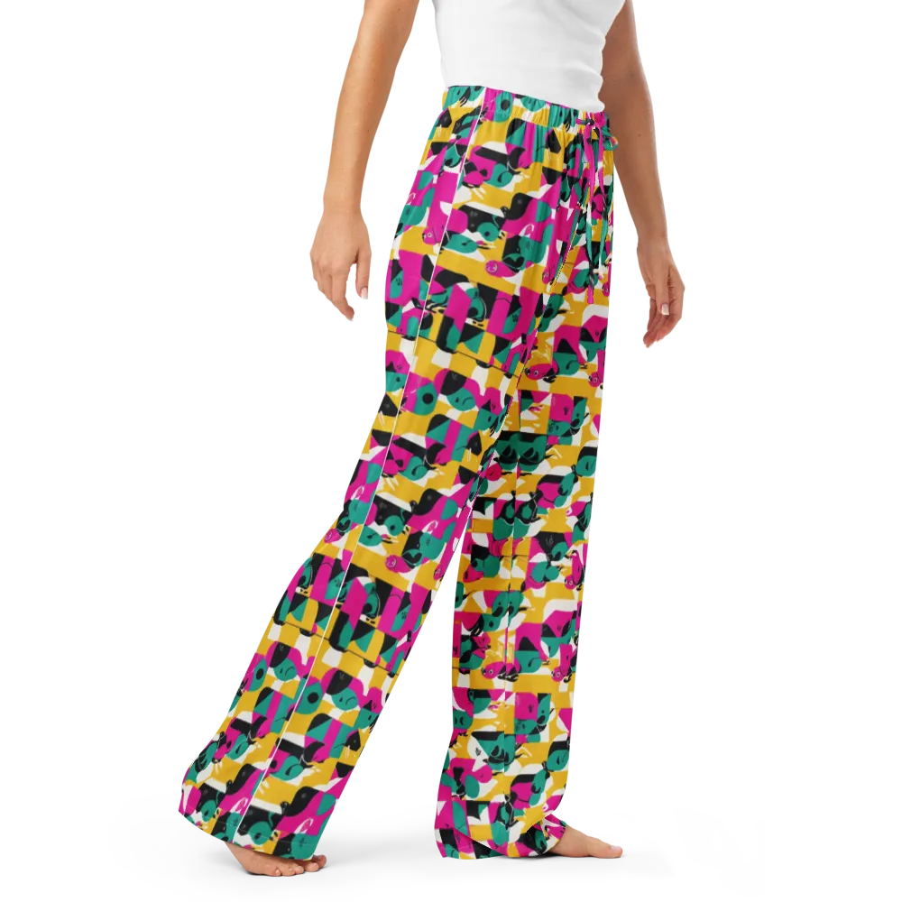 Parrot Parade on Women's Pajama Pants — Right Front