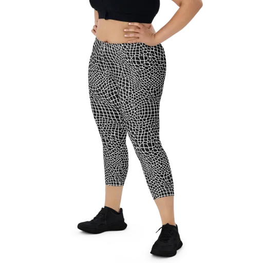 Obsidian Web on a Capri Leggings