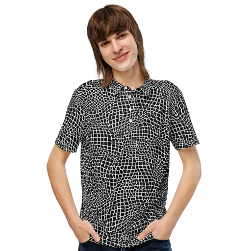 Obsidian Web on a Men's Slim Fit Polo Shirt