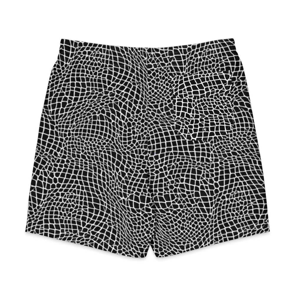 Obsidian Web on Men's Board Shorts — Back