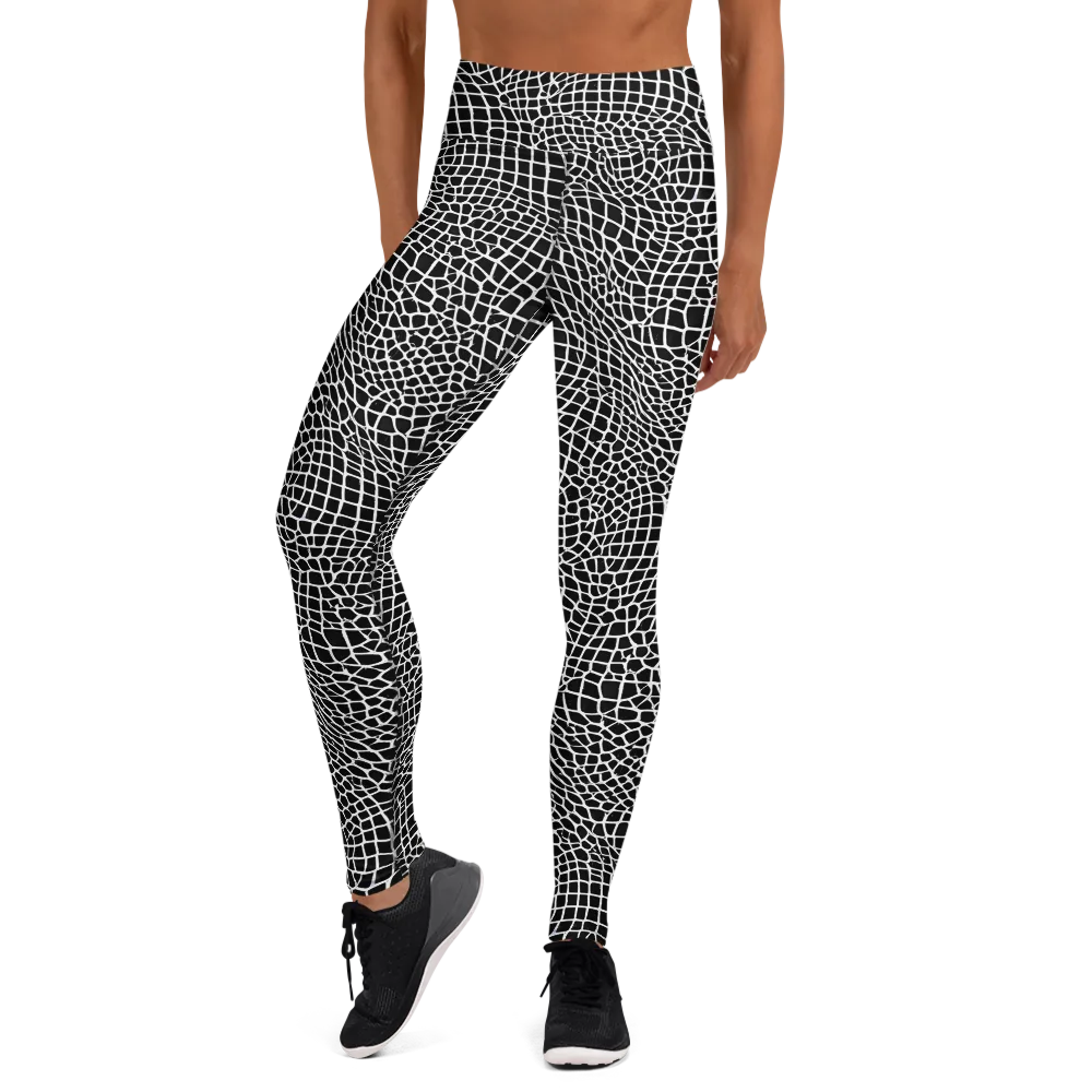 Obsidian Web on Yoga Leggings — Front