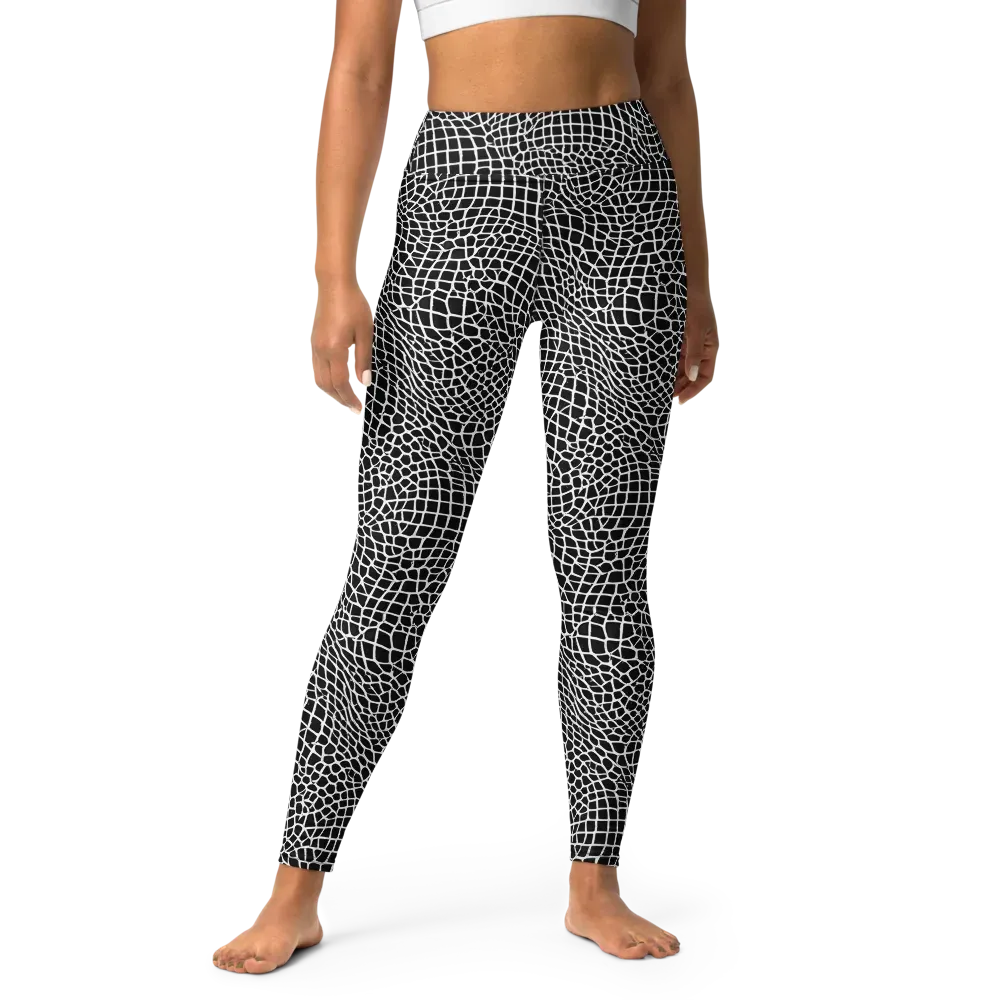 Obsidian Web on Yoga Leggings — Front