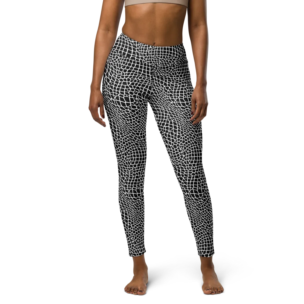 Obsidian Web on Yoga Leggings — Front