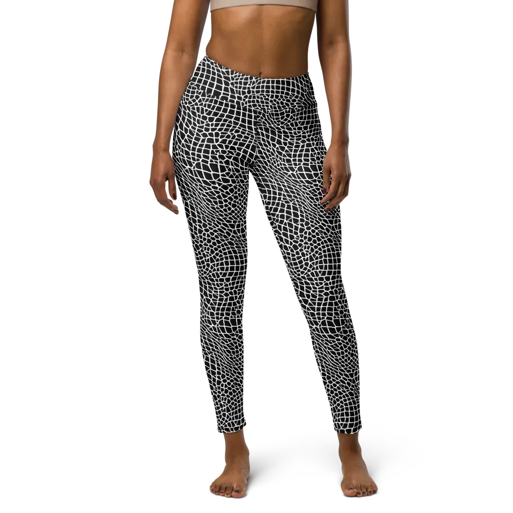 Obsidian Web on Yoga Leggings — Front