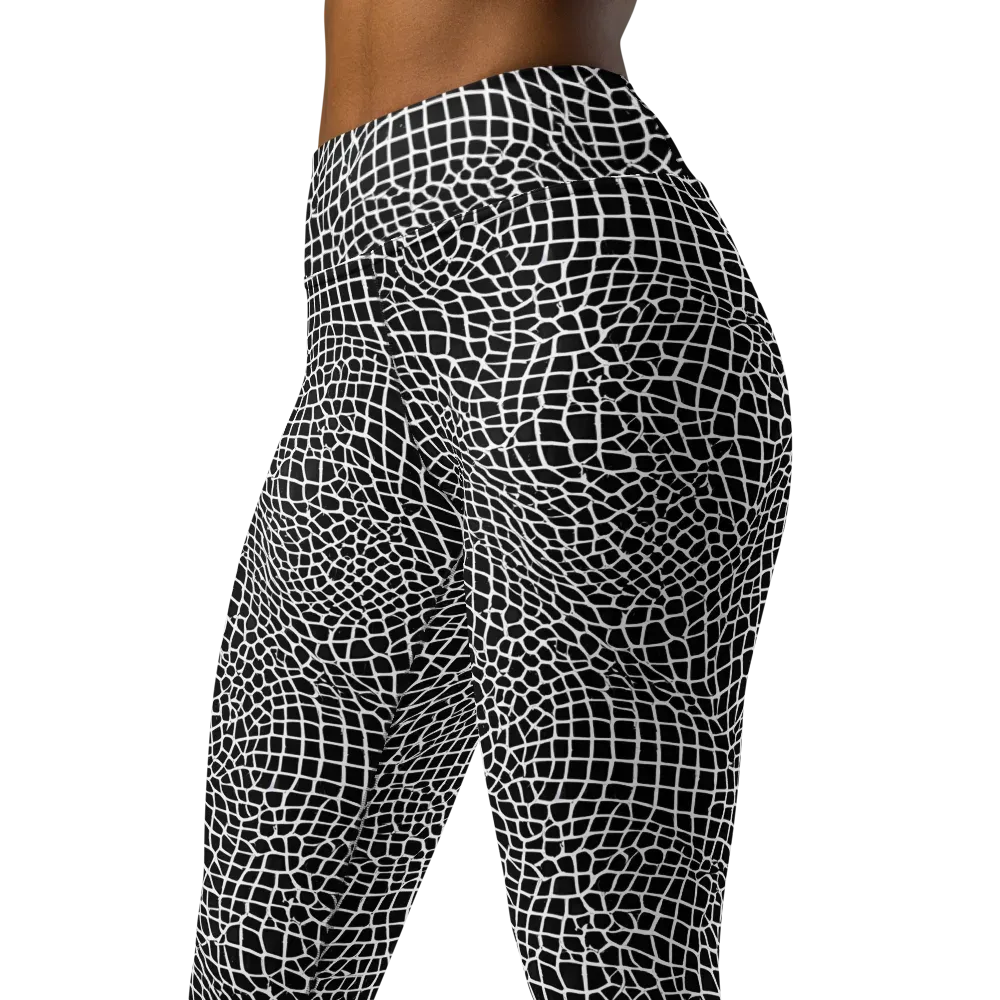 Obsidian Web on Yoga Leggings — Left Front