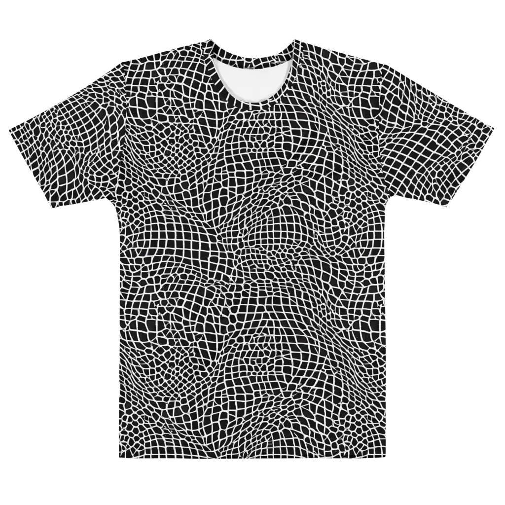 Obsidian Web on Men's Cotton Crew Neck T-Shirt — Front
