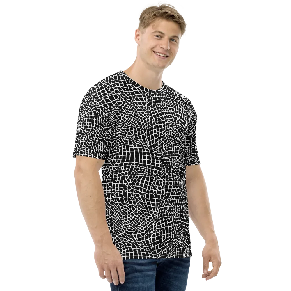 Obsidian Web on Men's Crew Neck T-Shirt — Right
