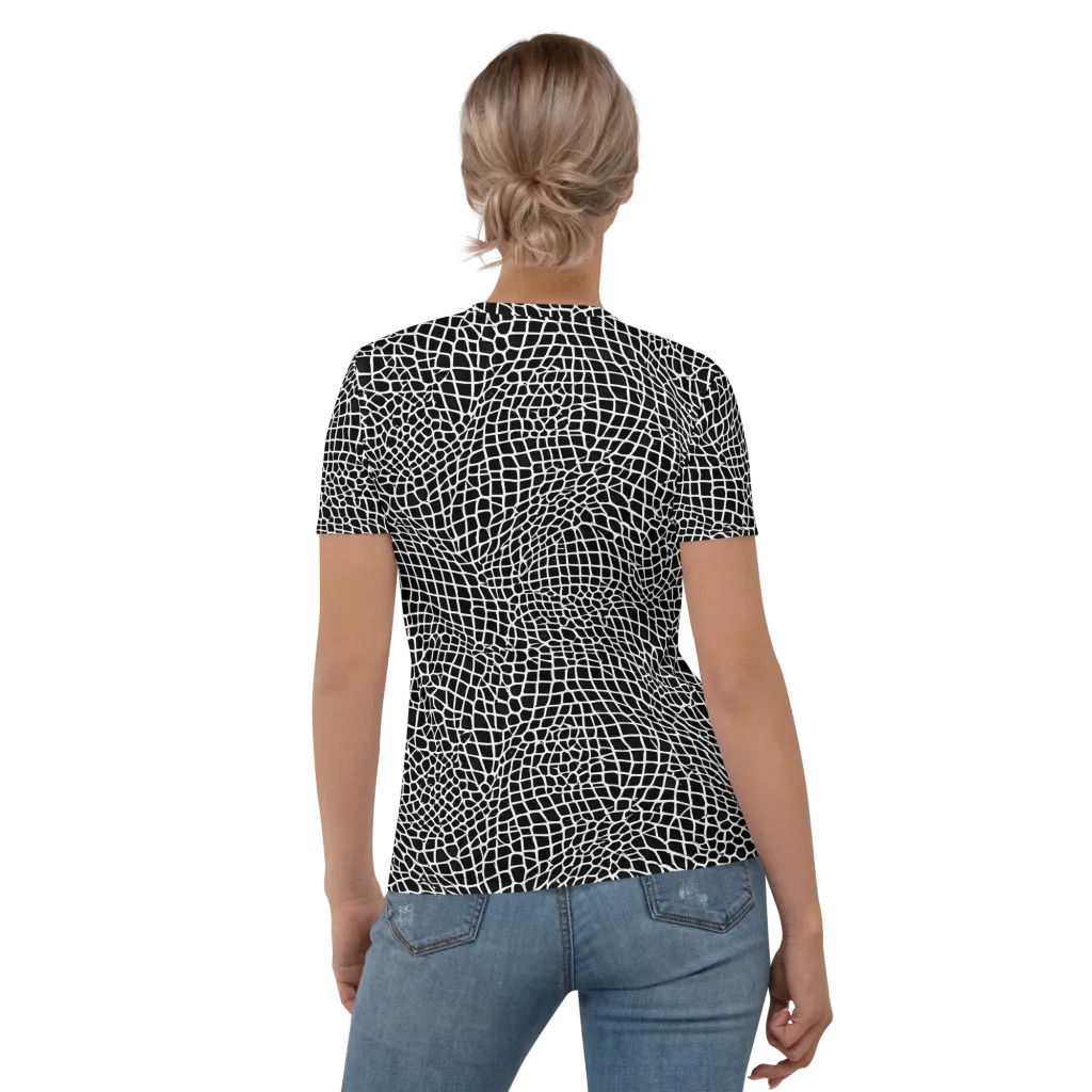 Obsidian Web on Women's Crew Neck T-Shirt — Back