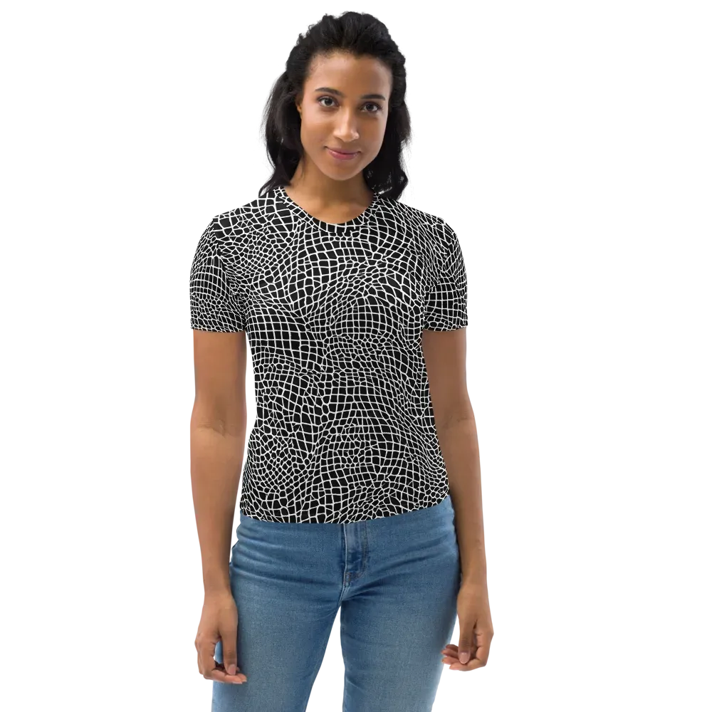 Obsidian Web on Women's Crew Neck T-Shirt — Front