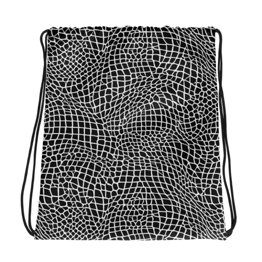 Obsidian Web on a Drawstring Bag