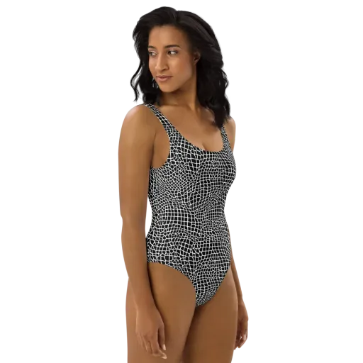 Obsidian Web on a One-Piece Swimsuit