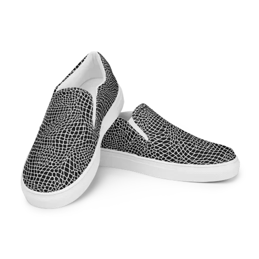 Obsidian Web on a Women's Slip-On Canvas Shoes