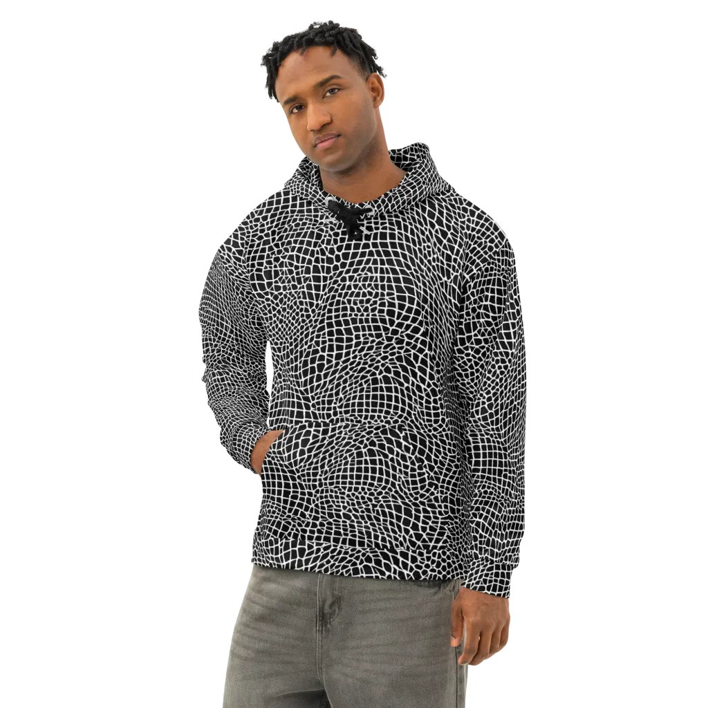 Obsidian Web on Cotton Hoodie — Left Front