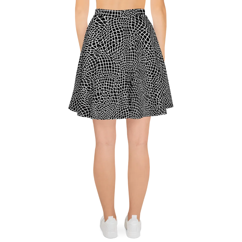 Obsidian Web on Skater Skirt — Back