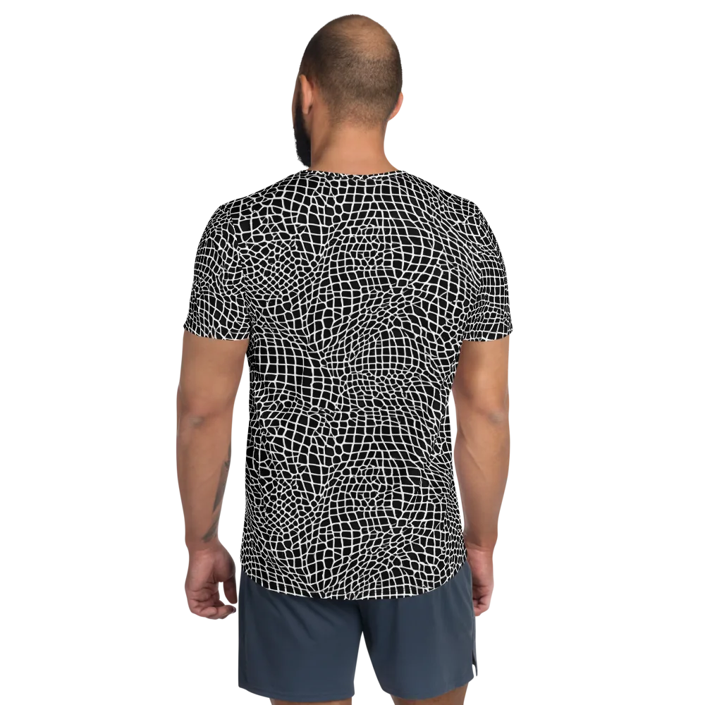 Obsidian Web on Men's Athletic T-Shirt — Back