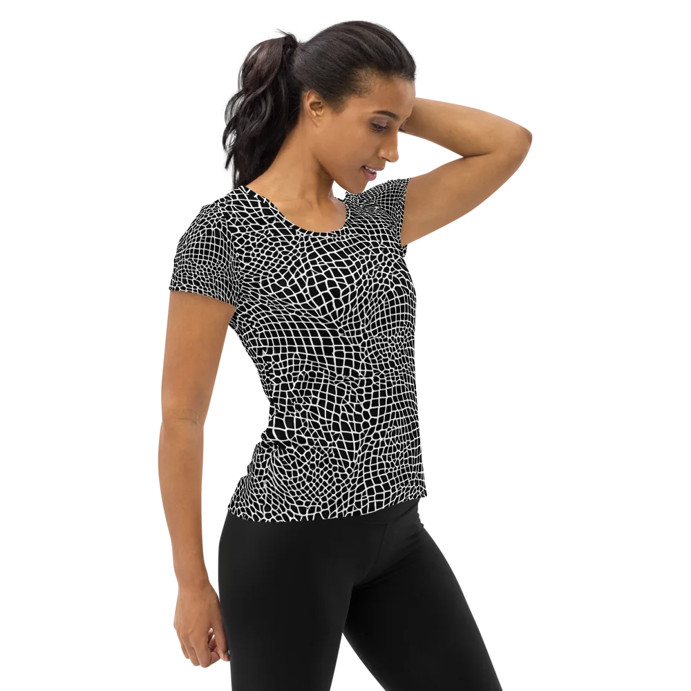 Obsidian Web on Women's Athletic T-Shirt — Right