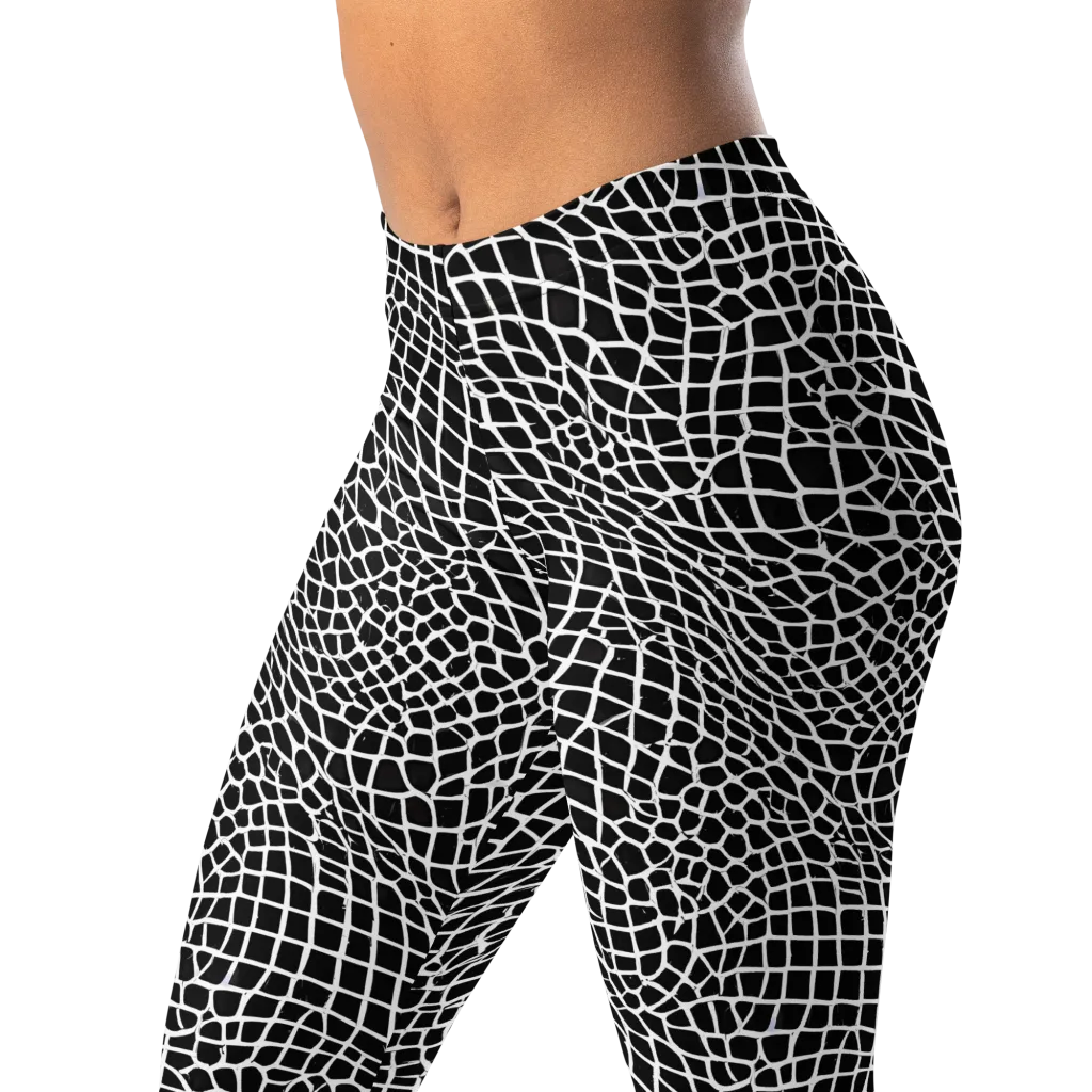Obsidian Web on Leggings — Left Front