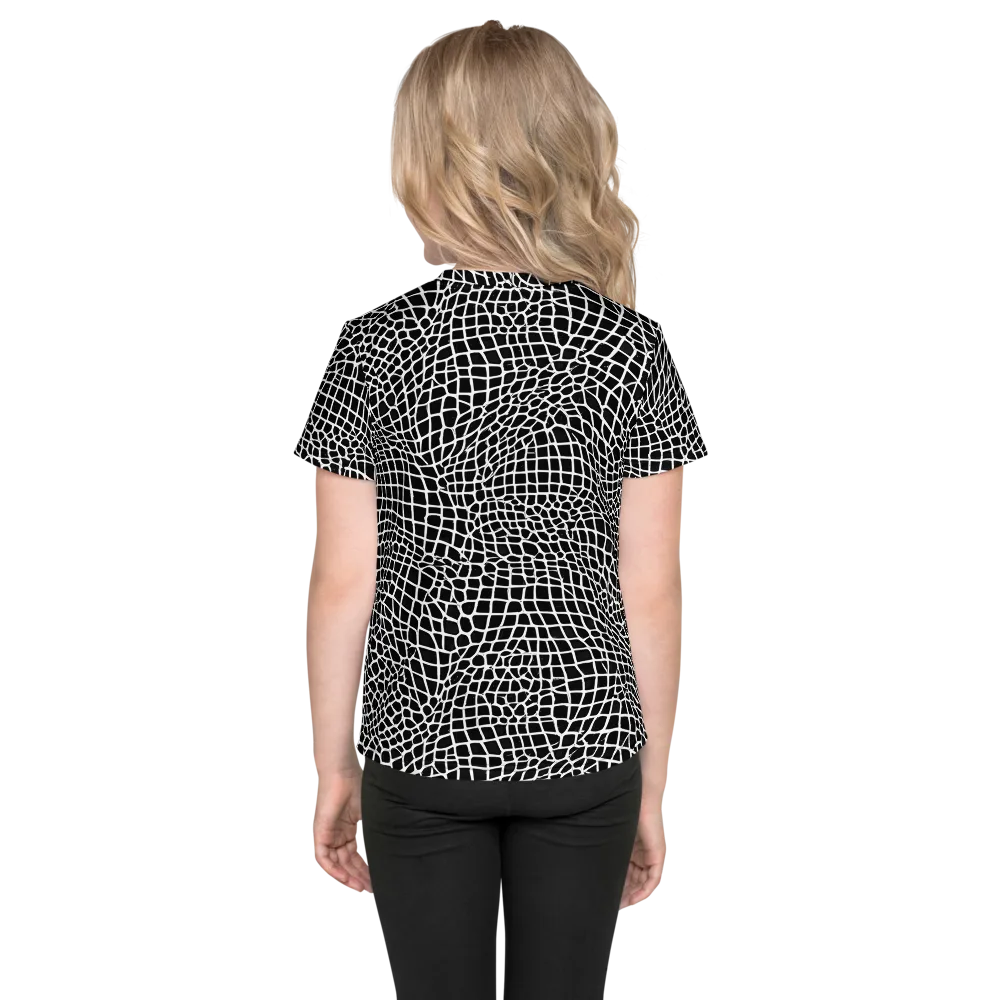 Obsidian Web on Kids Crew Neck T-Shirt — Back