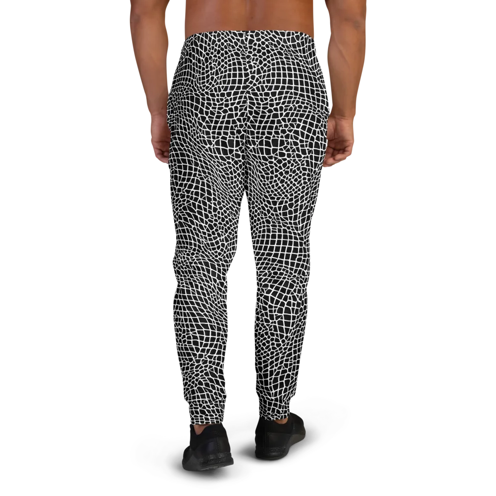 Obsidian Web on Men's Joggers — Back