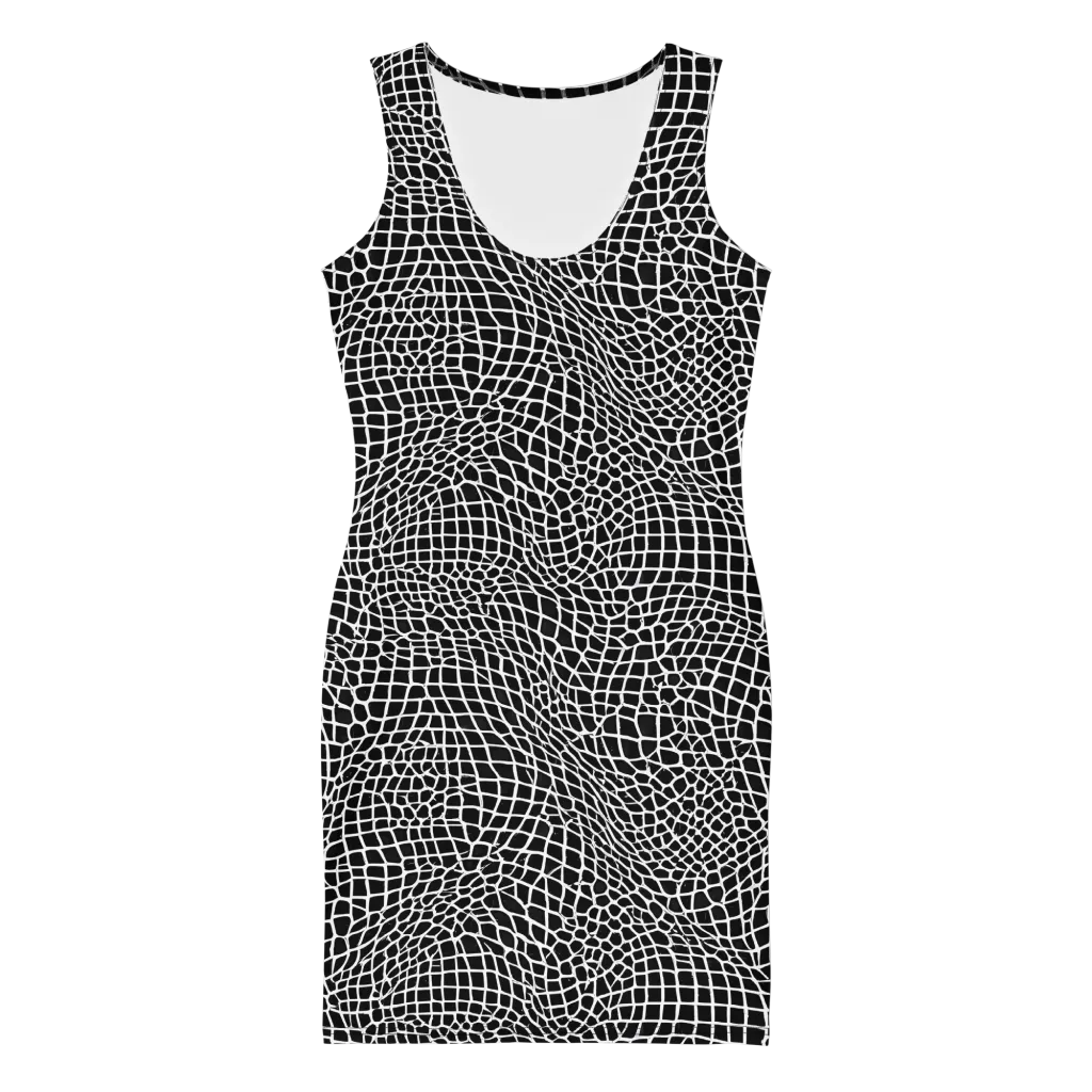 Obsidian Web on Bodycon Dress — Front