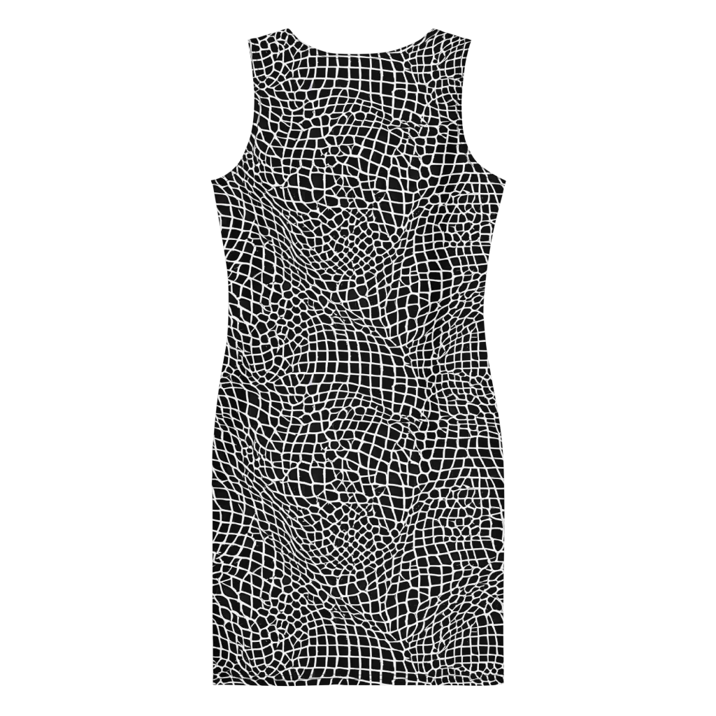 Obsidian Web on Bodycon Dress — Back
