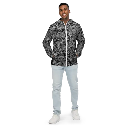 Obsidian Web on a Men's Windbreaker