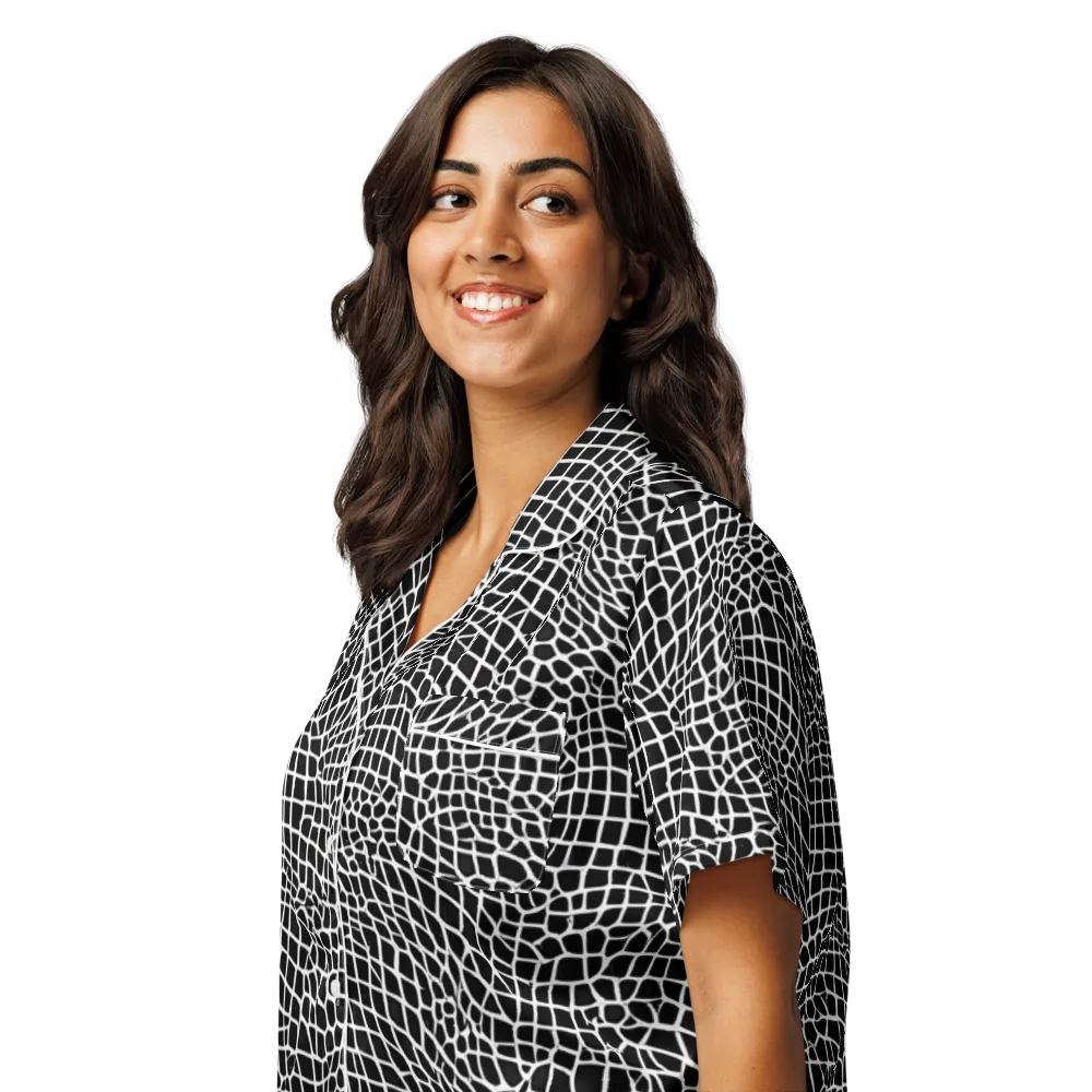 Obsidian Web on Women's Short Sleeve Pajama Top — Left Front
