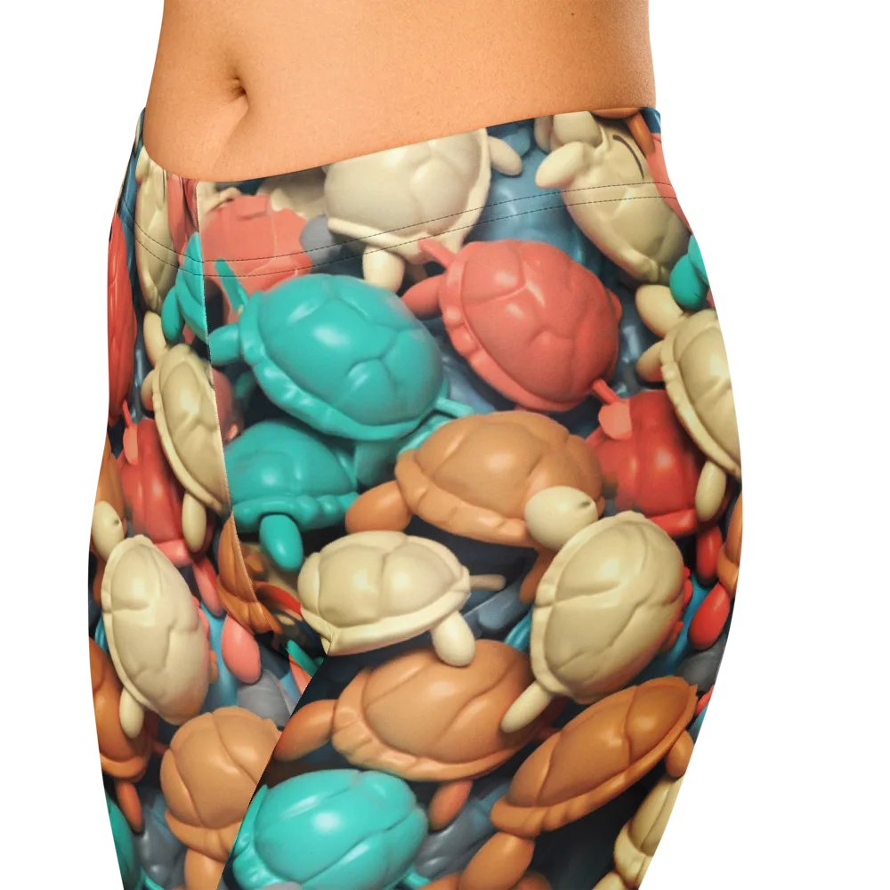 Turtle Taffy on Capri Leggings — Zoomed-in