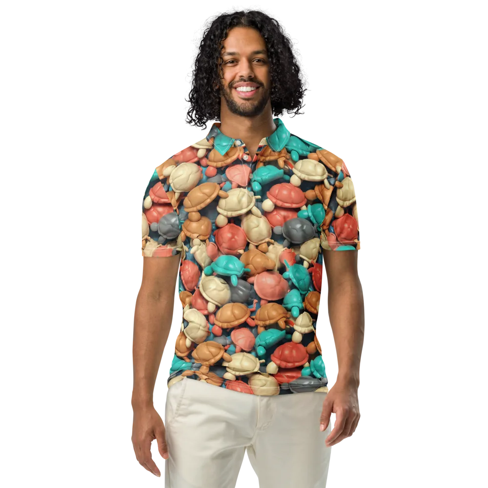 Turtle Taffy on Men's Slim Fit Polo Shirt — Front