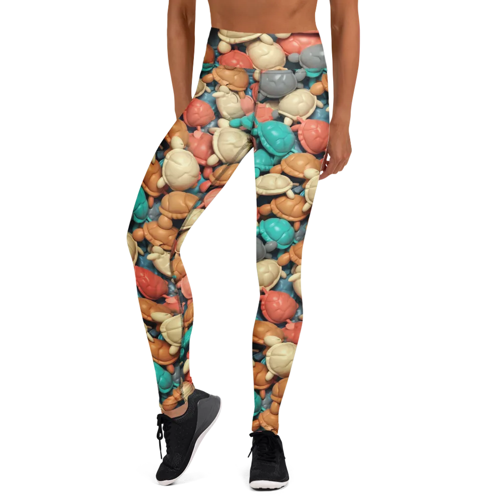 Turtle Taffy on Yoga Leggings — Front