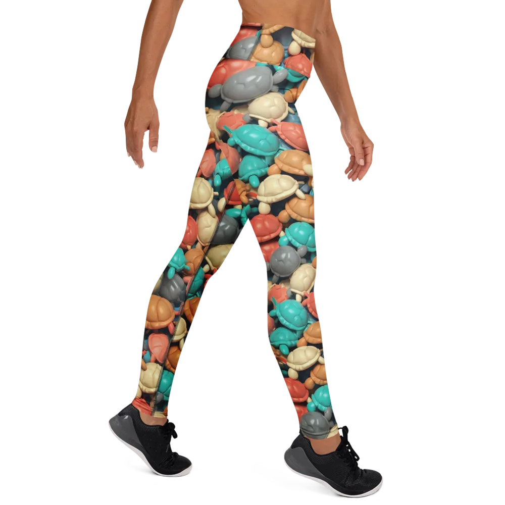 Turtle Taffy on Yoga Leggings — Right