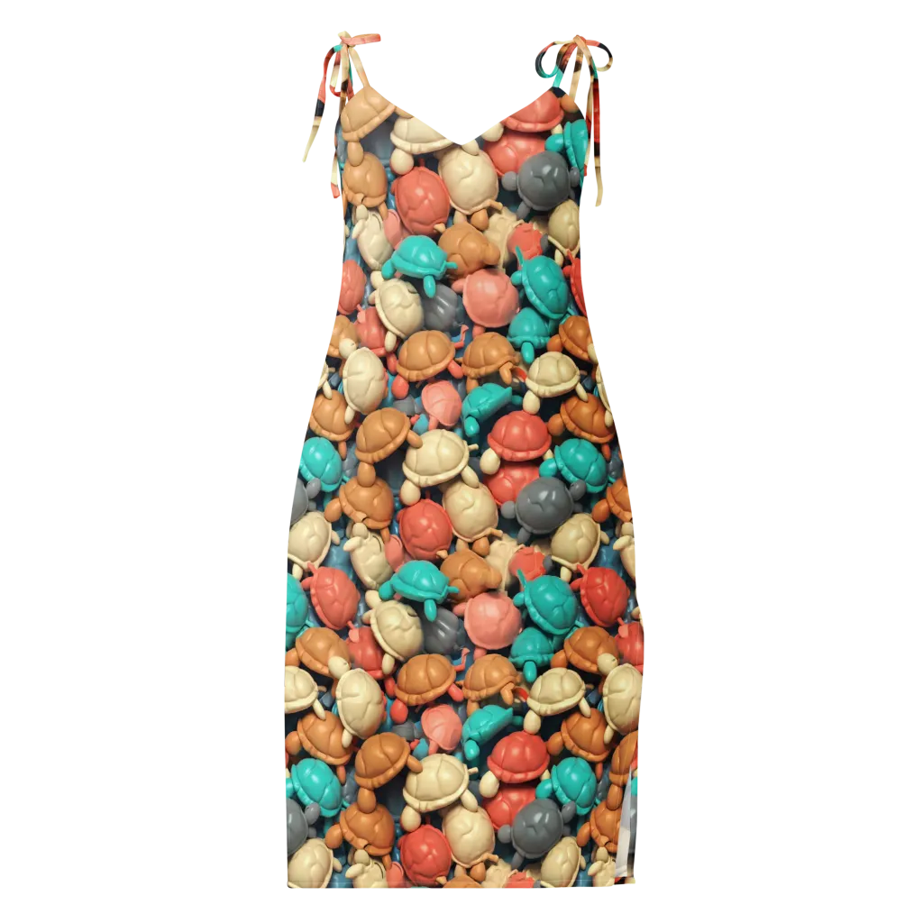 Turtle Taffy on Slip Dress — Front