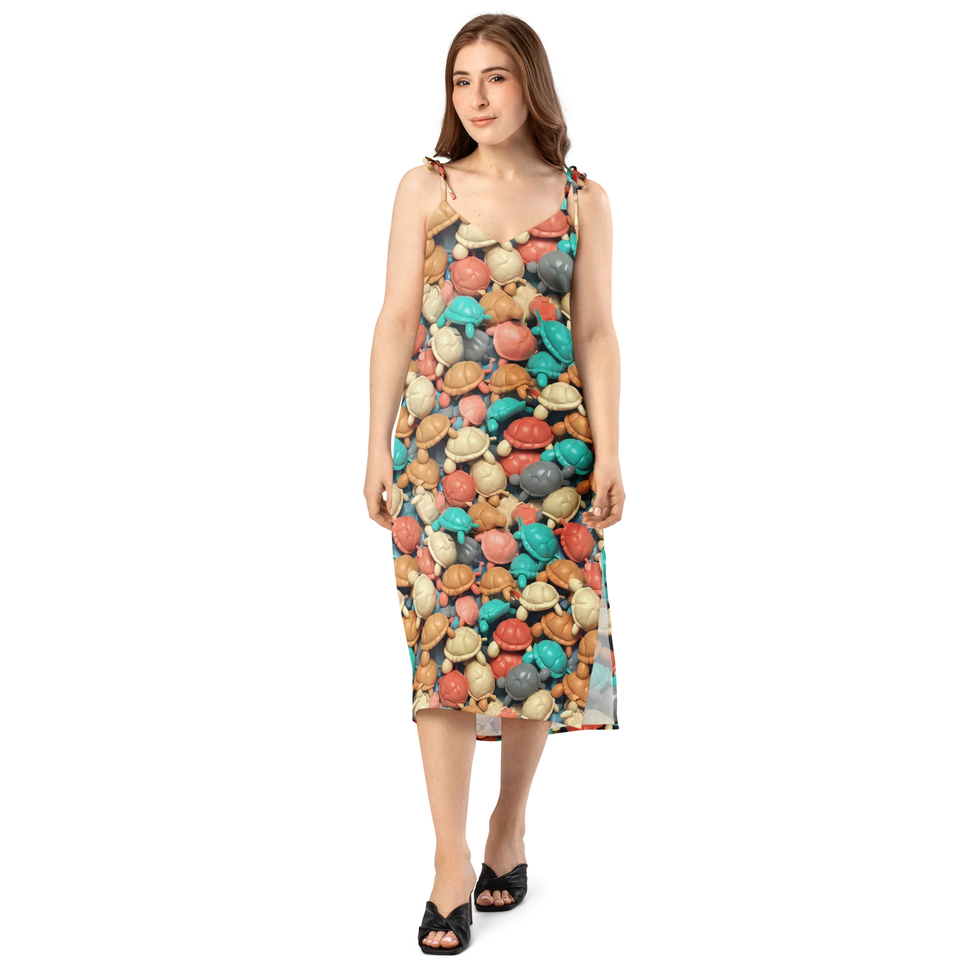 Turtle Taffy on Slip Dress — Front