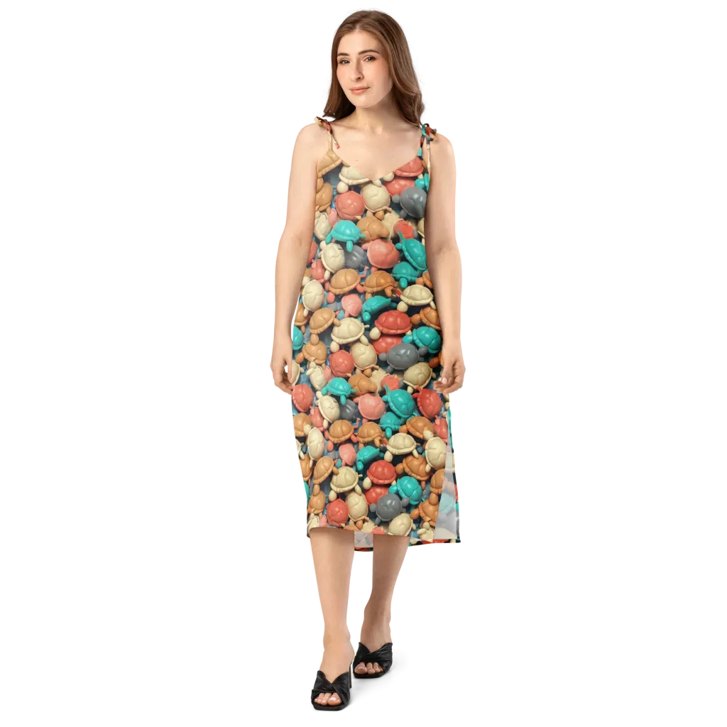 Turtle Taffy on Slip Dress — Front